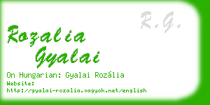 rozalia gyalai business card